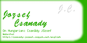 jozsef csanady business card